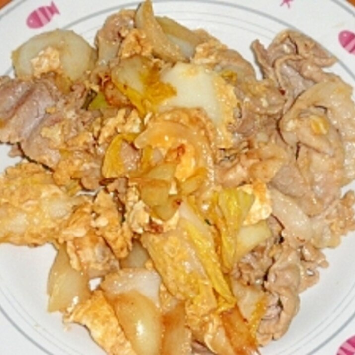 豚肉と白菜の卵炒め